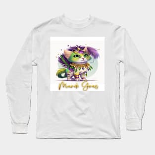 Mardi Gras Celebrations Cat Long Sleeve T-Shirt